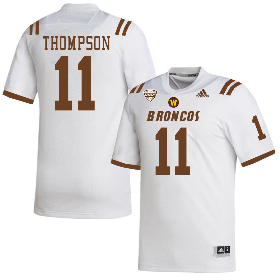 #11 Anterio Thompson Western Michigan Broncos College Football Jerseys Stitched-White